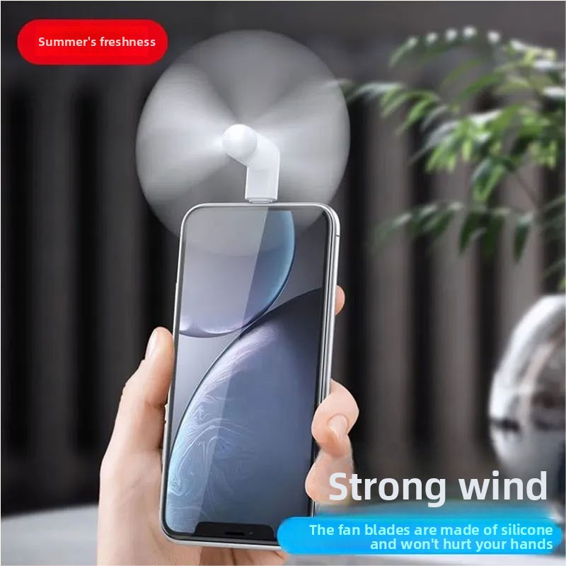 Phone Cooling Fan - タイプCミニ携帯扇風機、ポータブルポケットファン強風超静音USB C冷却ファン、旅行、アウトドア、夏のガジェットに最適