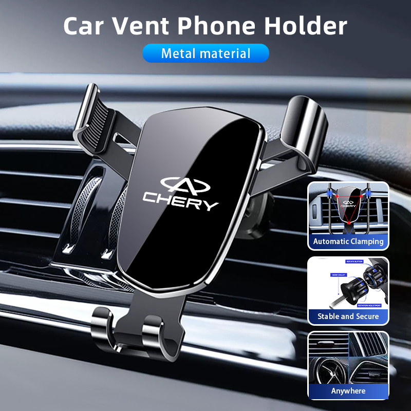 Qq Phone Accessories - 車載用重力式スマートフォンホルダー、金属製GPSマウント、Chery Fulwin、QQ、Tiggo 3、5、T11、A1、A3、A5、Amulet、M11、Eastar対応の携帯電話用アクセサリー。
