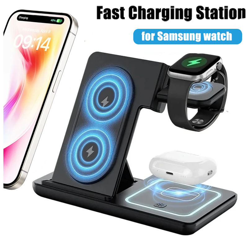 Phone Cooling Fan - 3 in 1 折りたたみ式ワイヤレス充電器デスクスタンド Samsung S24