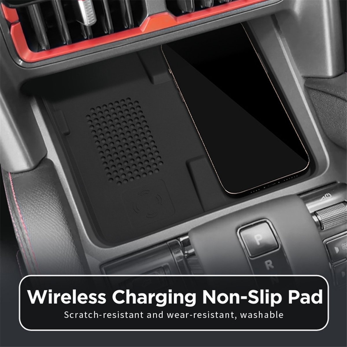 Phone Accessories Charger - BYD SHARK 2024用 車載ワイヤレス充電パッド 超特価セール！滑り止め付きシリコン製保護マット、自動車用スマホ充電マット