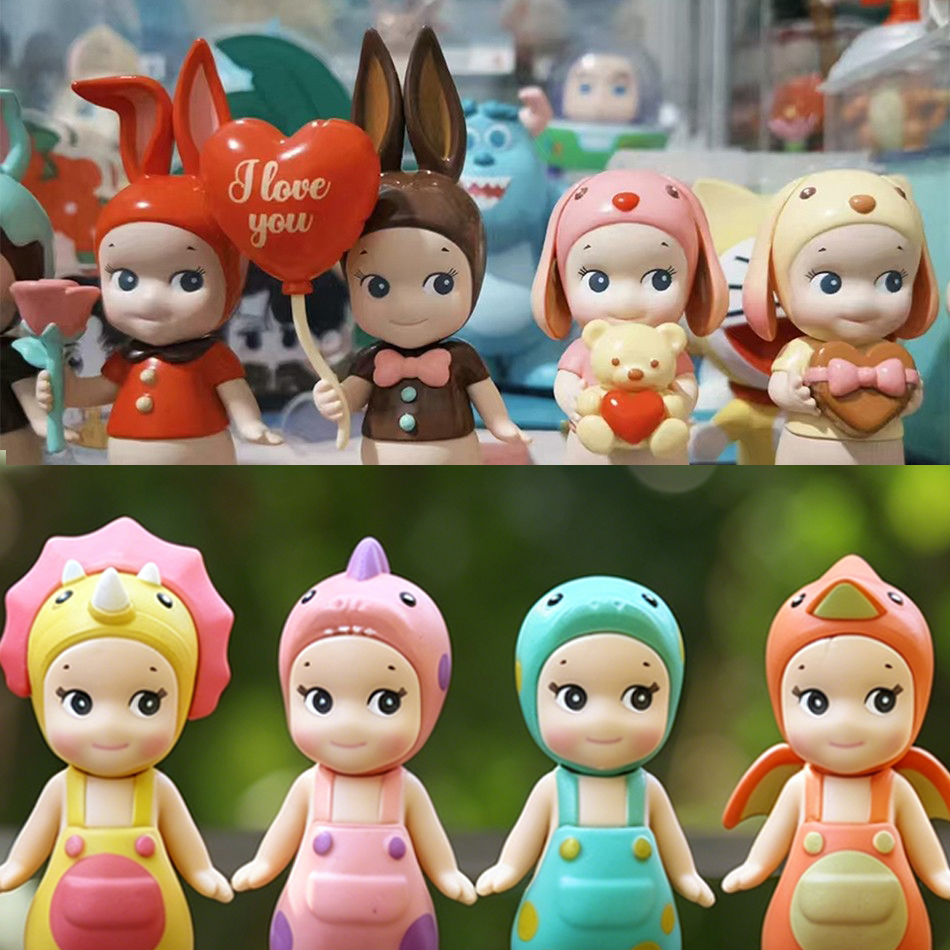 Phone Accessories Sonny Angel - 高品質恐竜と愛シリーズのかわいい漫画人形ミニミステリーボックスコレクタブルアニメフィギュア車飾り誕生日プレゼント