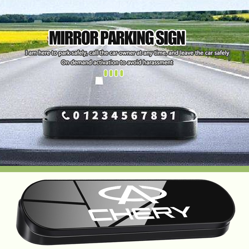 Qq Phone Accessories - チェリー簡易車用一時駐車カード電話番号ホルダー、自動車内装アクセサリー、フルウィンQQ、ティゴ2、3、4、5、7 Pro、8、3X、A1対応