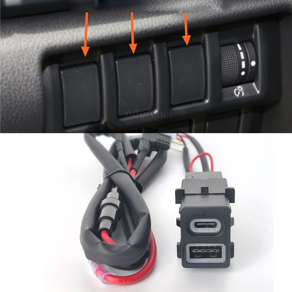 Phone Accessories Charger - 改造車用USB QC3.0 Type-C PDソケット電話充電器電源アダプター スバル フォレスター