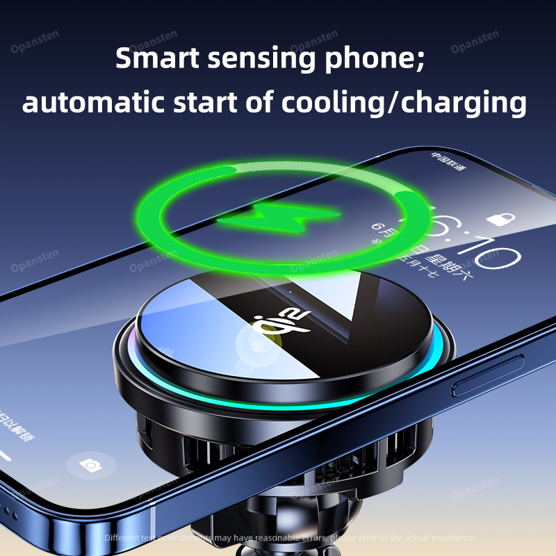 QI2 氷冷却強化ガラス RGB 磁気ワイヤレス車の充電器急 - Phone Cooling Fan のレビューと価格