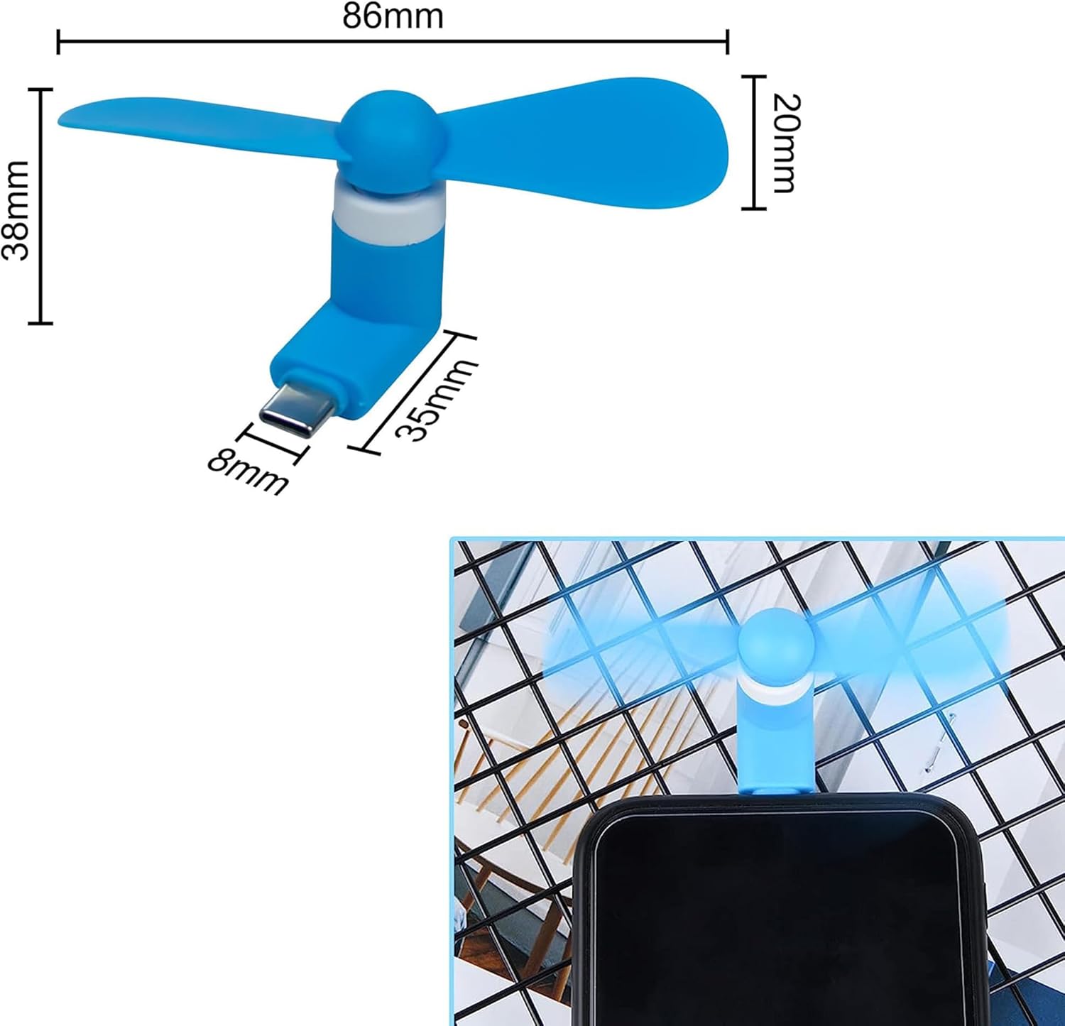 4/2/1個入り Type-C ミニポータブルマイクロファン - Phone Cooling Fan のレビューと価格