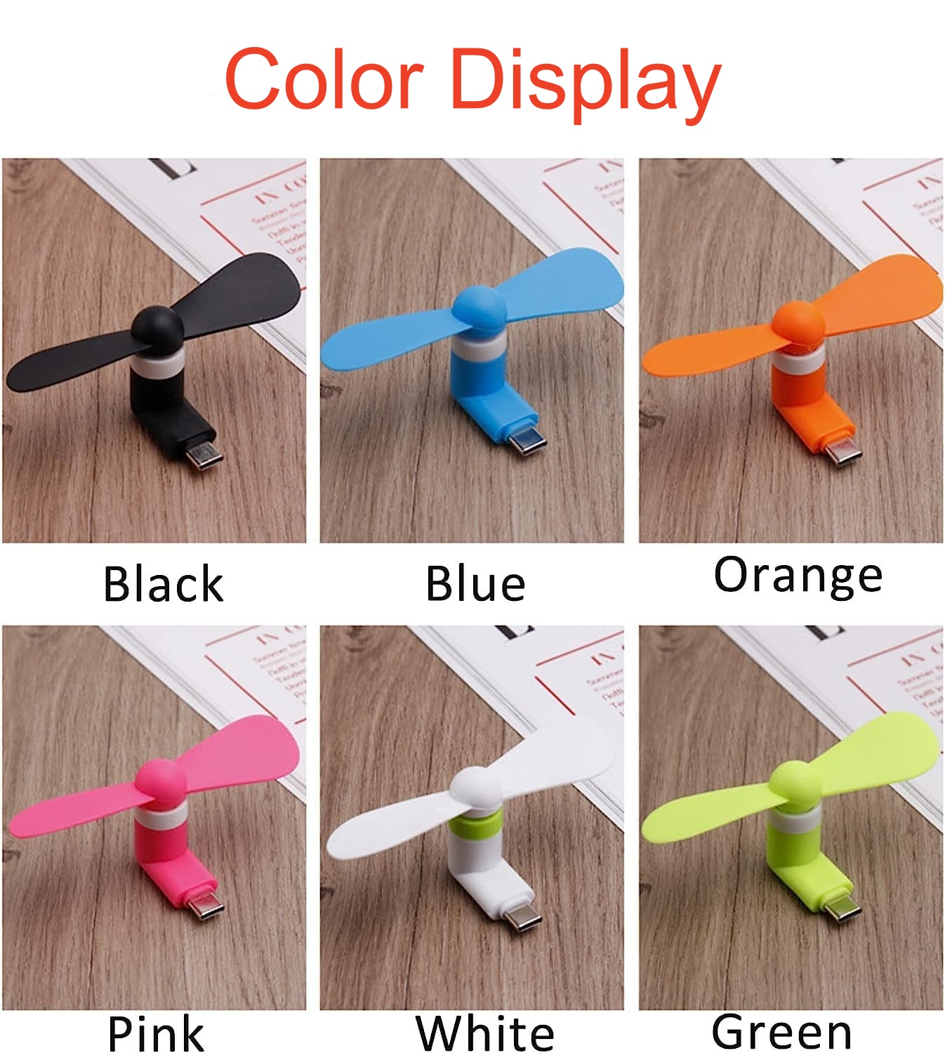 4/2/1個入り Type-C ミニポータブルマイクロファン - Phone Cooling Fan のレビューと価格