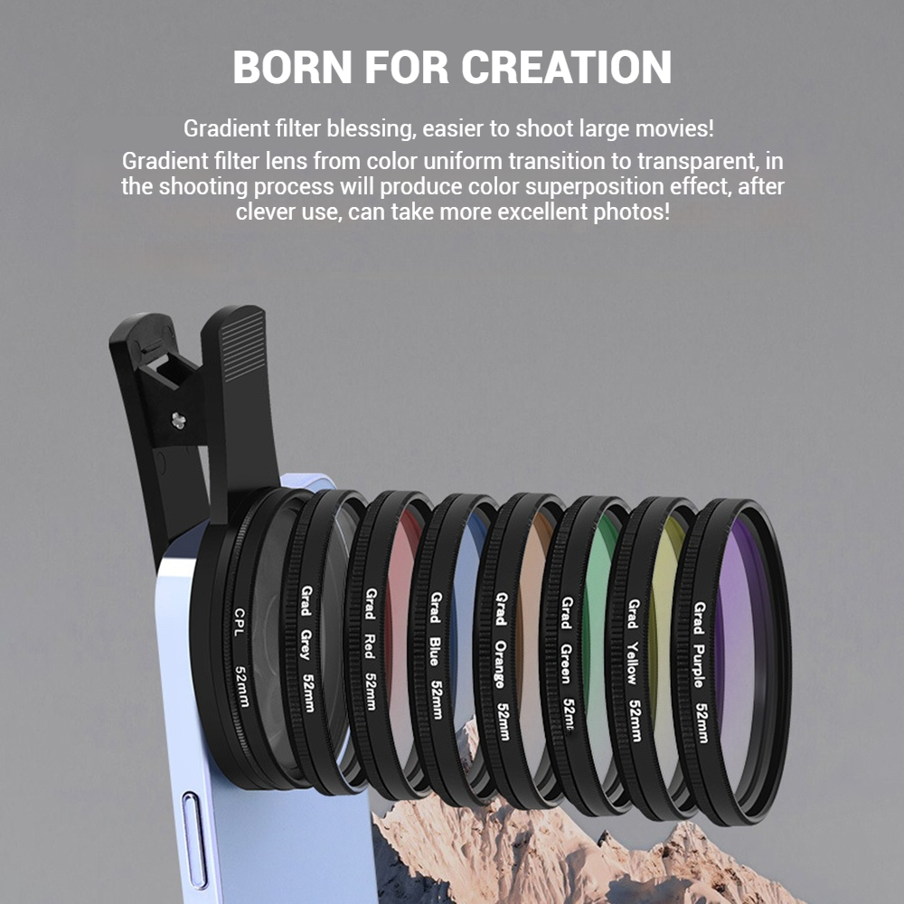 52 ミリメートル携帯電話レンズユニバーサル偏光カメラクリッ - Phone Accessories And Gadget のレビューと価格