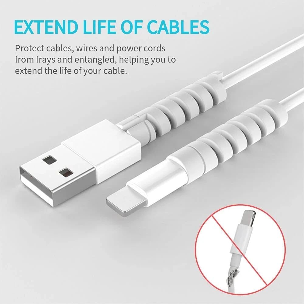 6/20個入り ケーブルプロテクター シリコン製 充電ケーブ - Phone Accessories Charger のレビューと価格