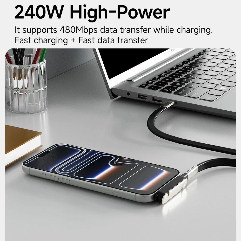USB Type-Cフラット充電ケーブル Cキックケーブルス - Phone Accessories Charger のレビューと価格