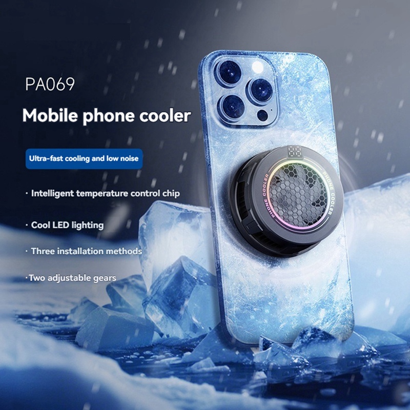 磁気電話クーラー 低ノイズ USB 冷却ファン RGB ライ - Phone Cooling Fan のレビューと価格