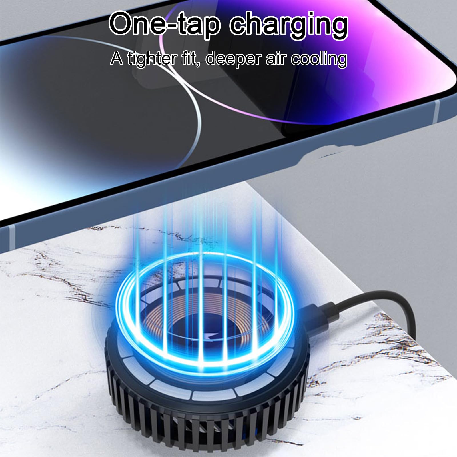 15Wワイヤレス充電器（補助冷却ファン付き）。iPhone1 - Phone Cooling Fan のレビューと価格