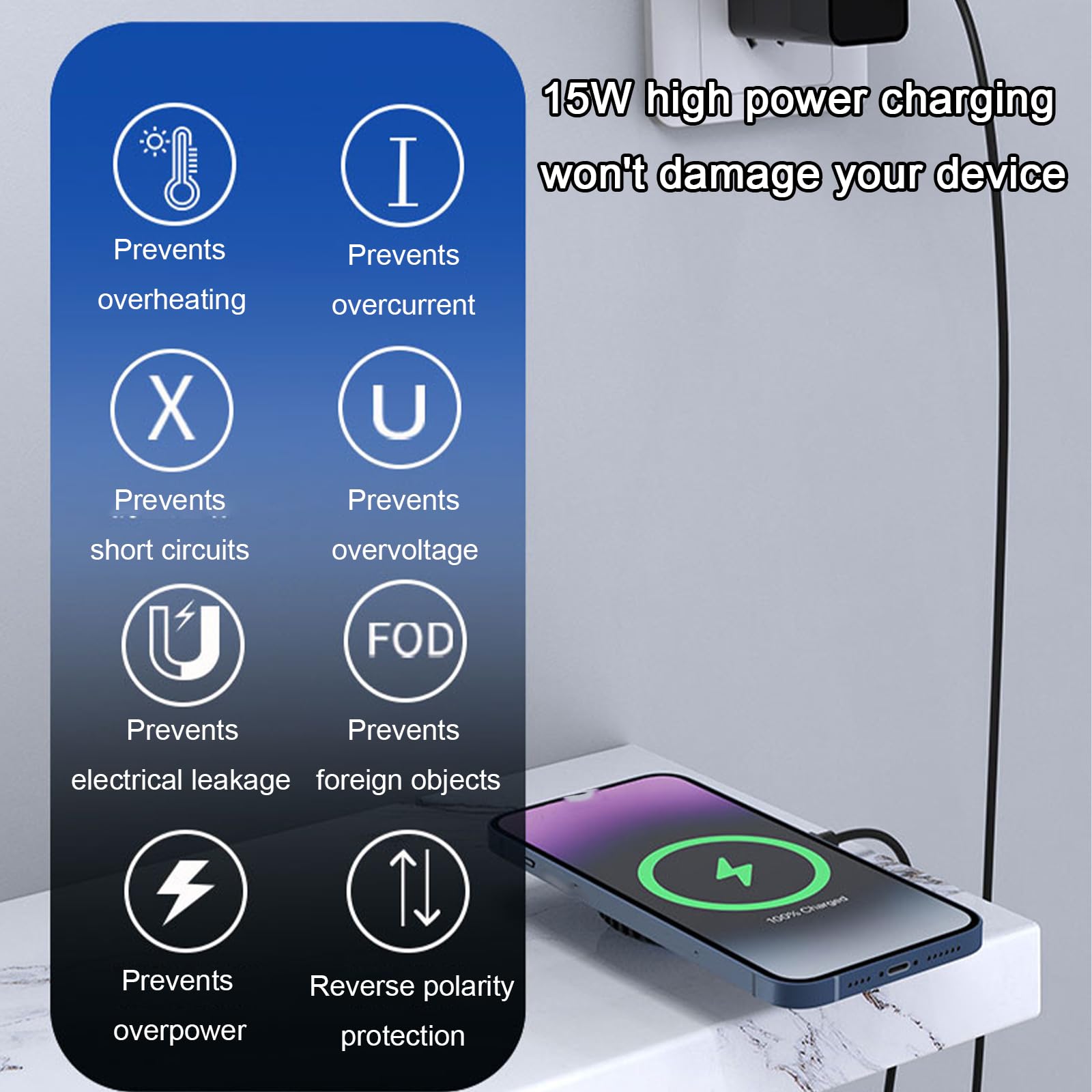 15Wワイヤレス充電器（補助冷却ファン付き）。iPhone1 - Phone Cooling Fan のレビューと価格