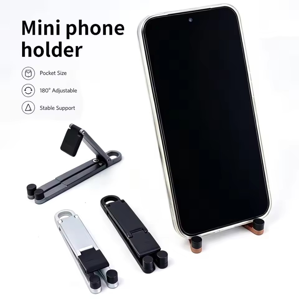ミニキーチェーン折りたたみ式携帯電話背面クリップスタンド、ポ - Phone Accessories Keychain のレビューと価格