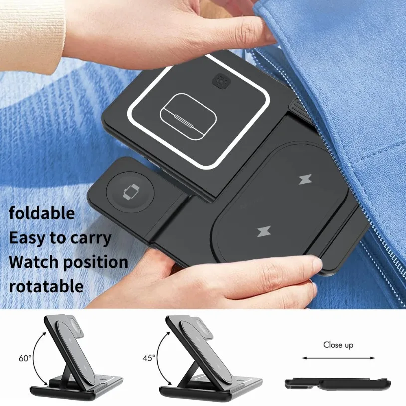 3 in 1 折りたたみ式ワイヤレス充電器デスクスタンド S - Phone Cooling Fan のレビューと価格