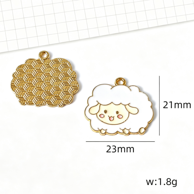 10 個漫画かわいい小さな動物子羊蜂ペンダント DIY キー - Phone Accessories Keychain のレビューと価格