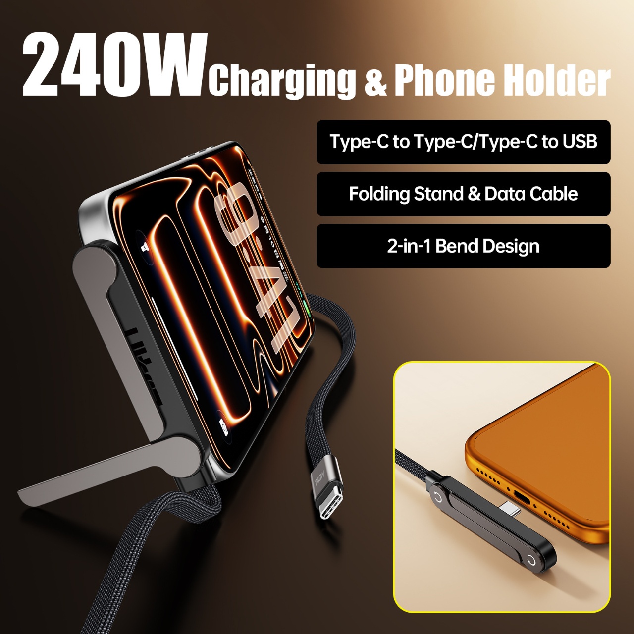 240W PD急速充電対応 Type C to Type C - Phone Accessories Charger のレビューと価格
