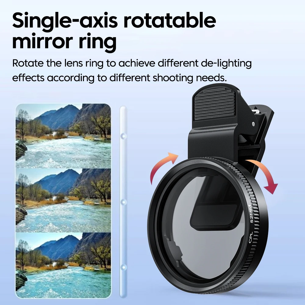 新しい52mm CPL携帯電話レンズフィルターレンズクリップ - Phone Accessories And Gadget のレビューと価格